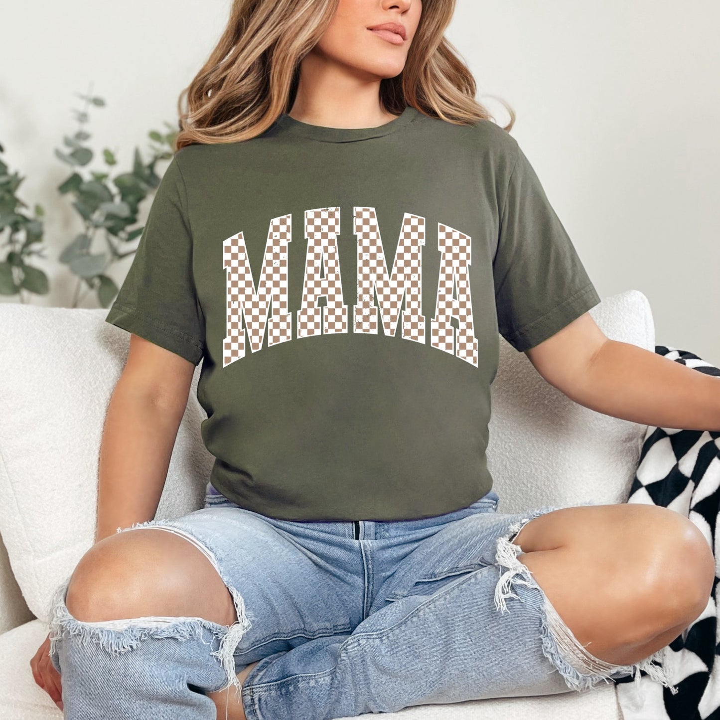 Checkered Mama Brown
