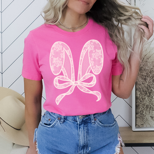 White Lace Bunny Ears