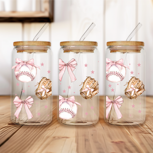 Pink Baseball and gloves