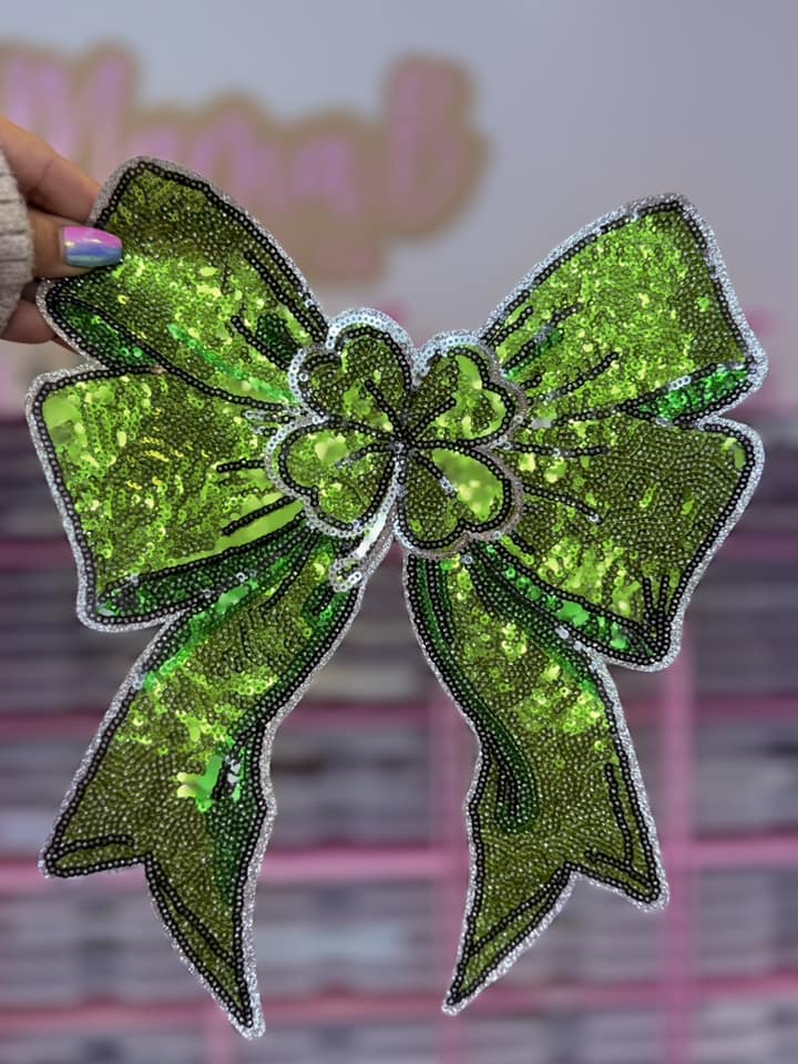 Lucky Bow Sequin Patch