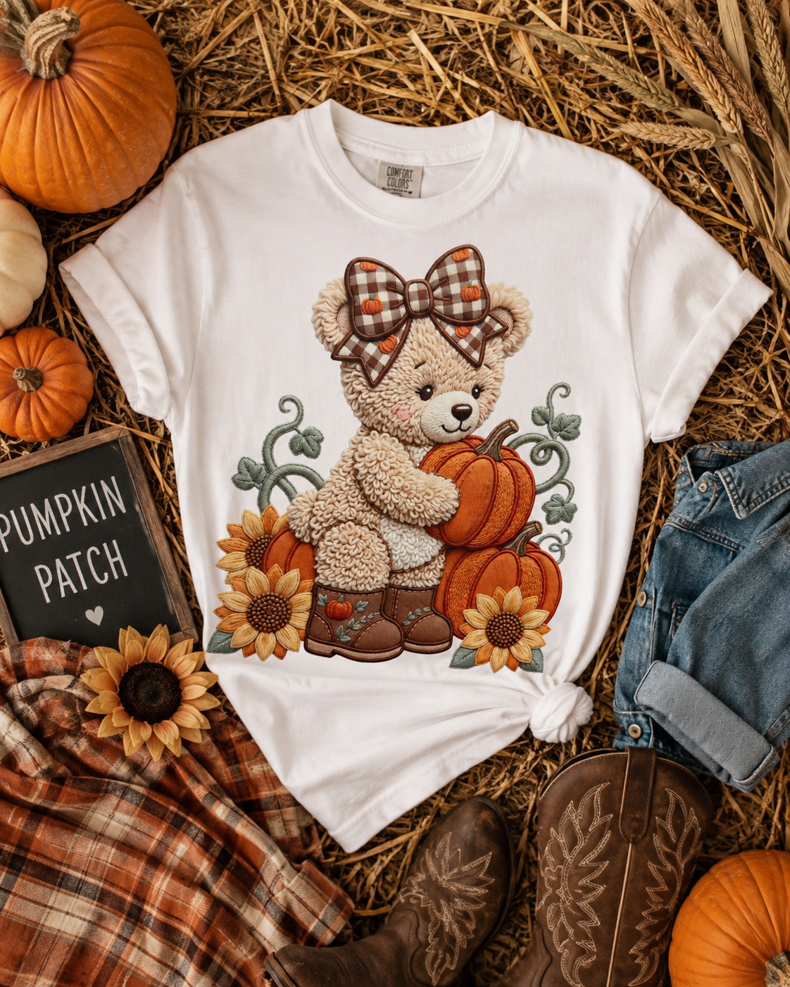 Country pumpkin bear