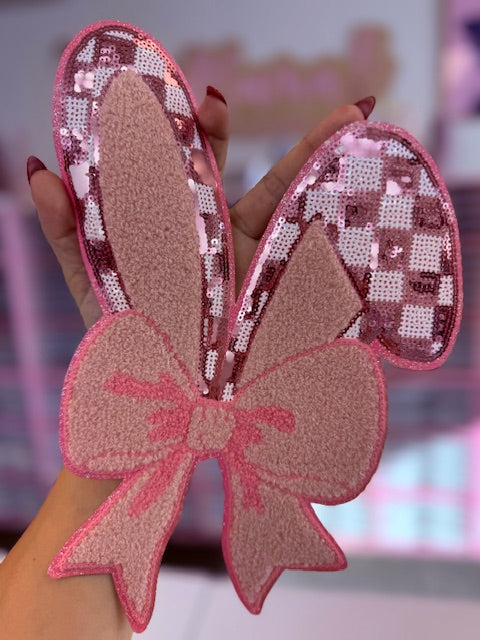 Pink Checkered Bunny