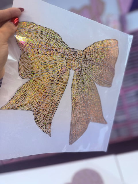 Softball Bow Spangle Transfer