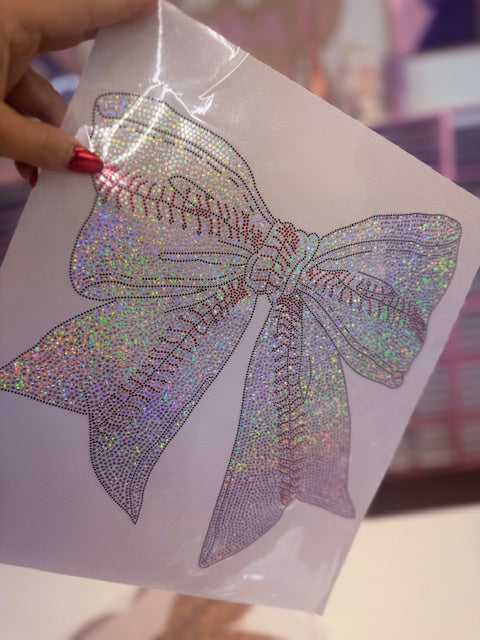 Baseball Bow Spangle Transfer