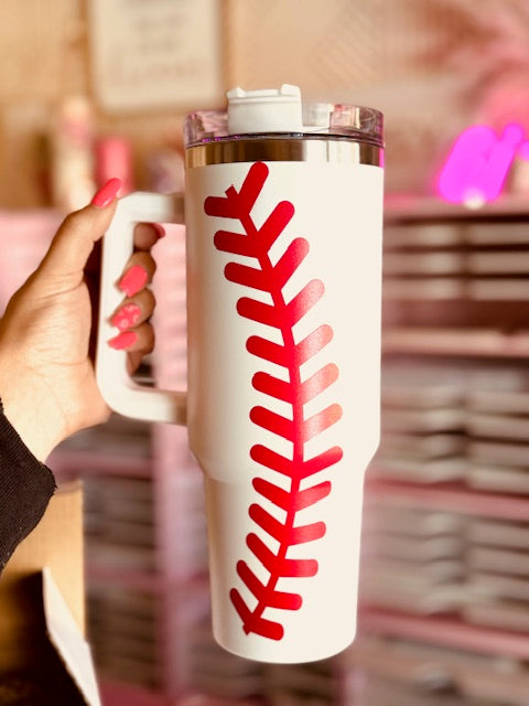 40 oz Baseball Tumbler