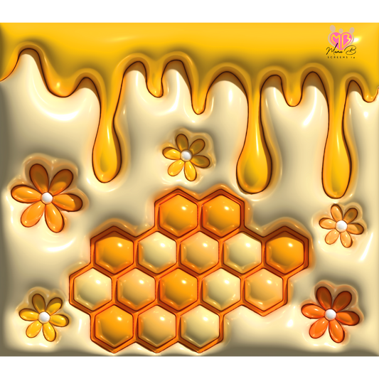 Yellow Honeycomb- Puff