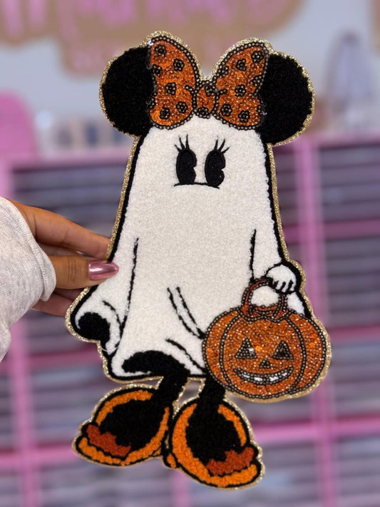 Mouse Ghost - chenille patch