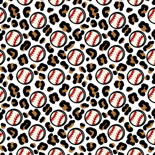 Baseball Cheetah Pattern