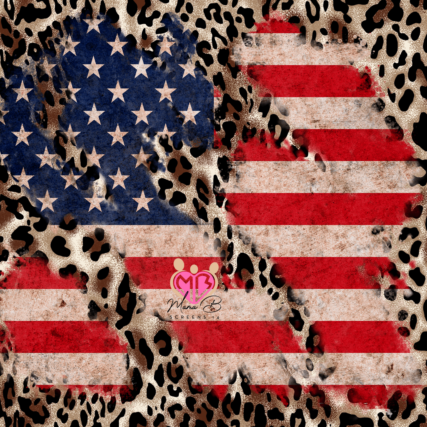 Cheetah and Flag